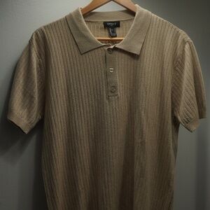 Pointelle Knit Polo Shirt
